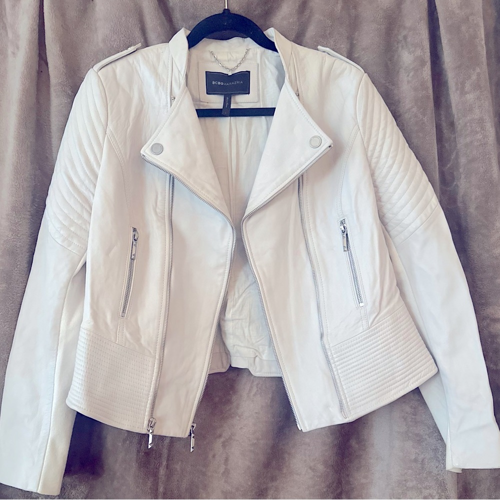 BCBGMAXAZRIA Jennifer Leather Moto Jacket